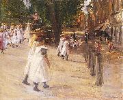 Max Liebermann On the Way to School in Edam painting